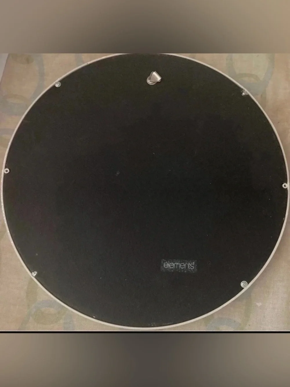 Element Round Decorative Wall Mirror in White